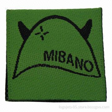 Woven Patch Label with Heat Cut Border, Customized Designs are Welcome